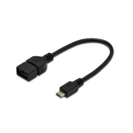 CAVO OTG USB FEMMINA A MICRO USB MASCHIO - 2O CM (AK300309002S)