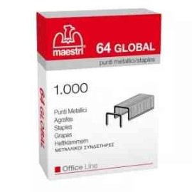 PUNTI METALLICI PASSO 6/4 CONF DA 10000 PZ (64 GLOBAL)