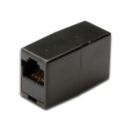 ACCOPPIATORE TEL. 2 CONN RJ45 - 8P8C F/F - CONFEZIONE - NERO