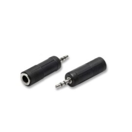 ADATTATORE AUDIO SPINA JACK MASCHIO 3.5MM + PRESA JACK FEMMINA 6.35MM (5/02)