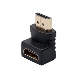 ADATTATORE SPINA HDMI (19PIN) A PRESA HDMI (19PIN) 90 GRADI DORATO